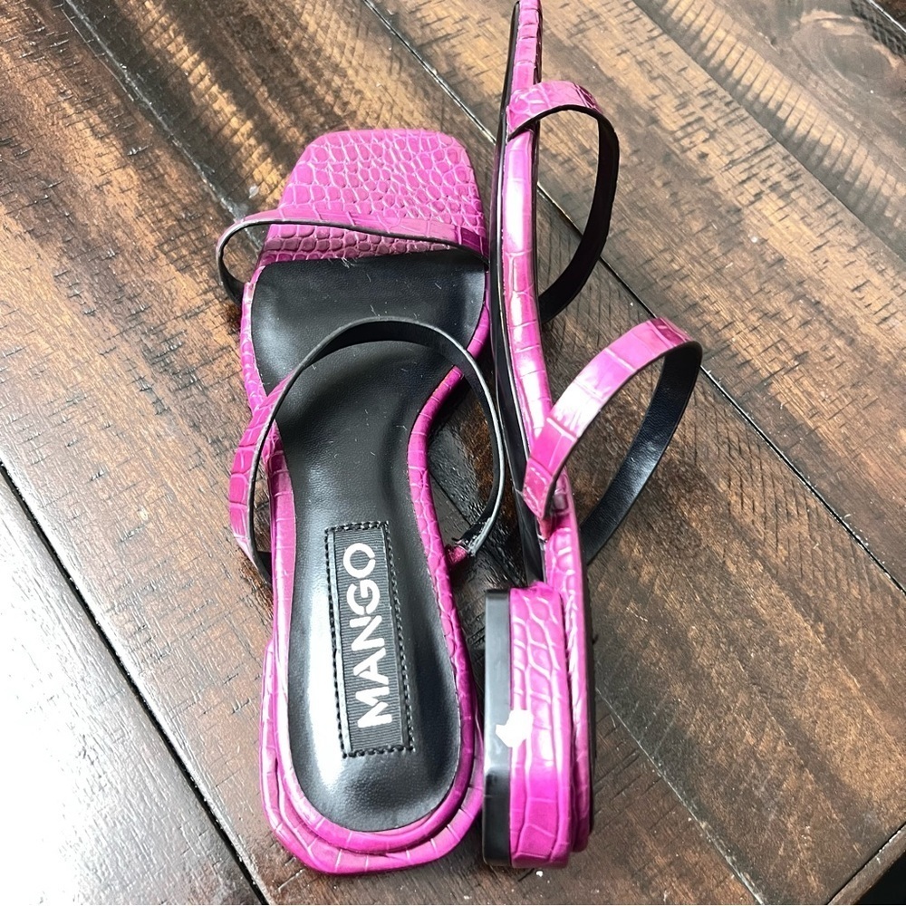 Mango Women's Pink Strappy Sandals - Picture 3 of 4